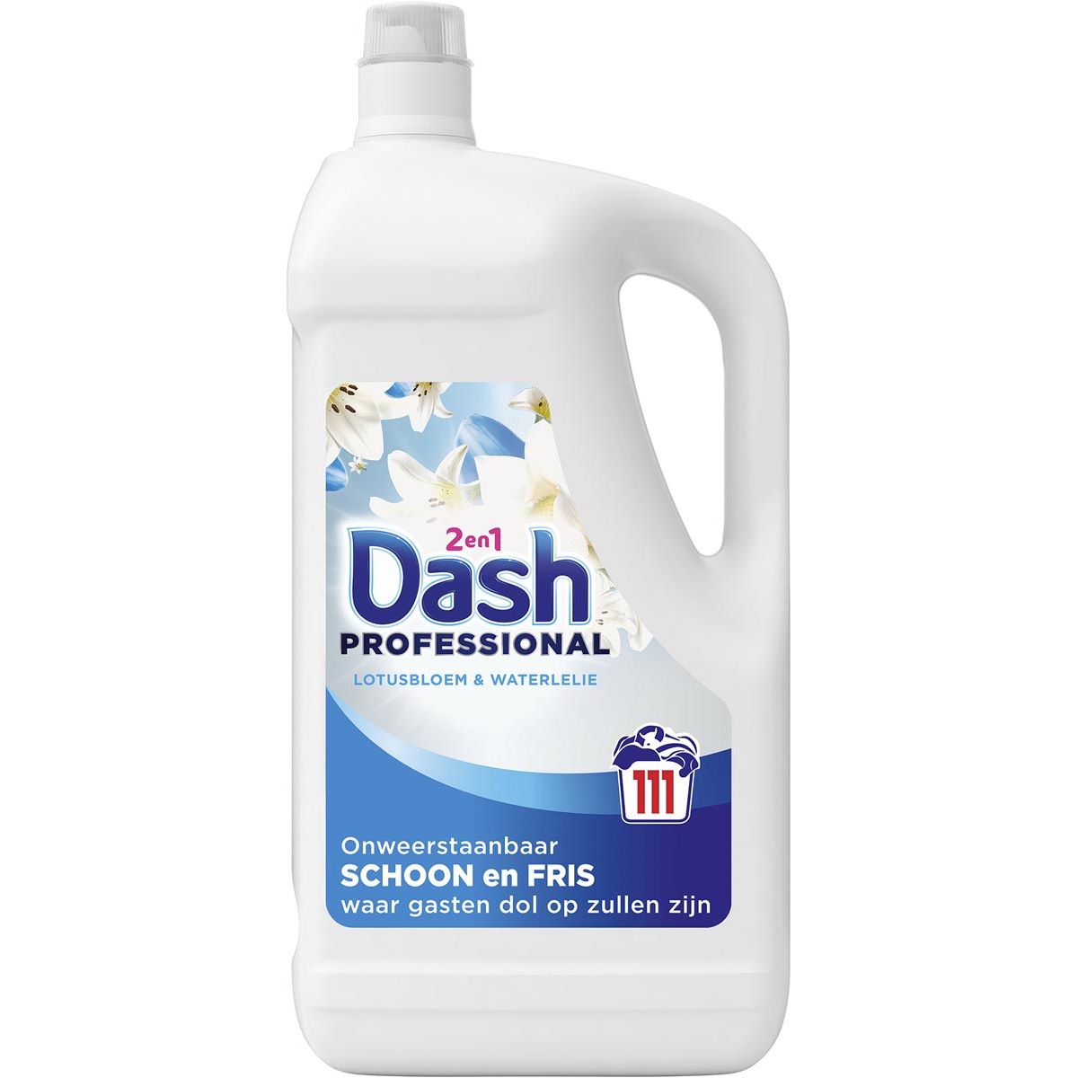 Dash Professional 2 in 1 Formula Lotusbloem & Waterlelie wasmiddel, fles van 4,995 liter, 111 wasbeurten 1 Dash Professional 2 in 1 Formula Lotusbloem & Waterlelie wasmiddel, fles van 4,995 liter, 111 wasbeurten