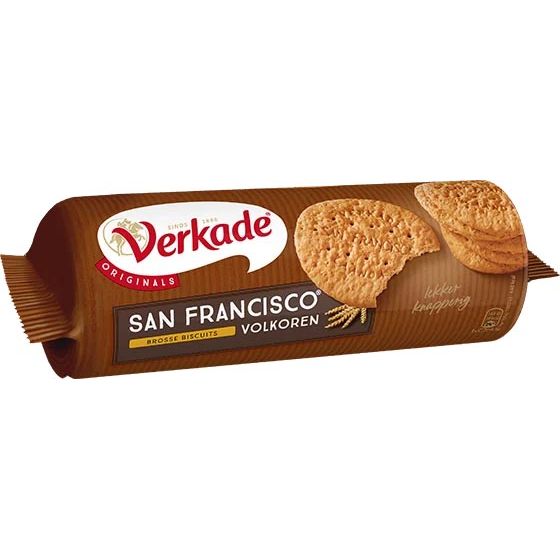 Verkade San Francisco koekjes volkoren, pak van 261 g 1 Verkade San Francisco koekjes volkoren, pak van 261 g