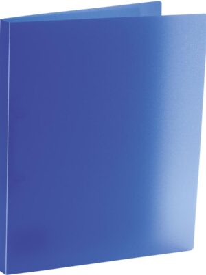 Bronyl ringmap, voor ft A4, uit PP, 2 D-ringen van 15 mm, transparant blauw