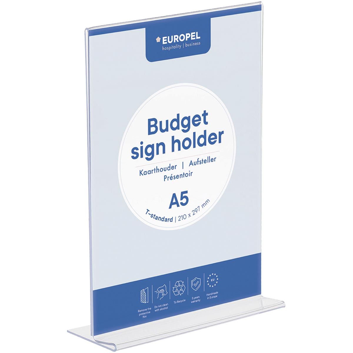 Europel folderhouder Budget, met T-voet, ft A5 1 Europel folderhouder Budget, met T-voet, ft A5