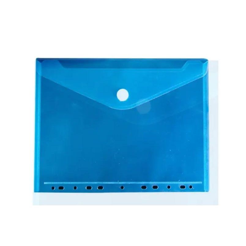 Documentenmap, met velcro sluiting, ft A4, geperforeerd, blauw, pak van 10 stuks 1 Documentenmap, met velcro sluiting, ft A4, geperforeerd, blauw, pak van 10 stuks