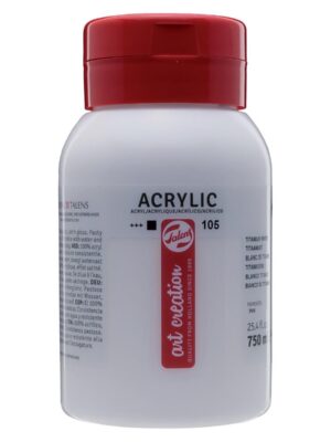 Talens Art Creation acrylverf flacon van 750 ml, titaanwit