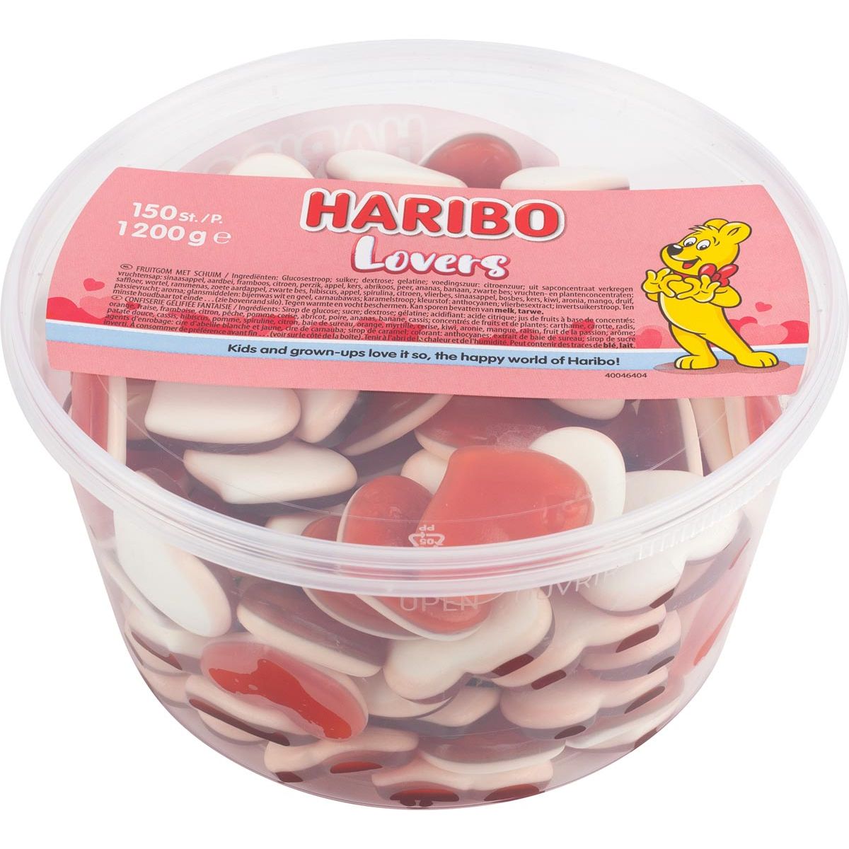 Haribo Lovers snoepgoed, pot van 150 stuks 1 Haribo Lovers snoepgoed, pot van 150 stuks