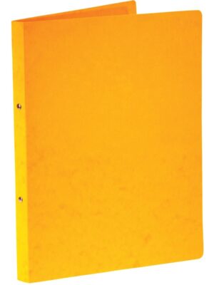 Bronyl ringmap, voor ft A4, uit glanskarton, 2 ringen van 16 mm, geel