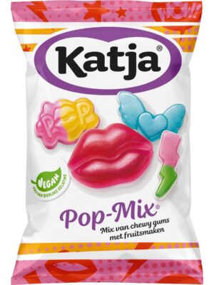 Katja Pop Mix snoep, mix van chewy gums met fruitsmaken, zak van 250 g
