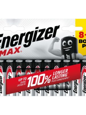 Energizer batterijen Max AA, blister van 8 stuks + 4 stuks gratis