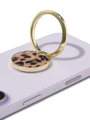 HEMA HEMA Telefoonring ⌀4cm Luipaard (bruin)
