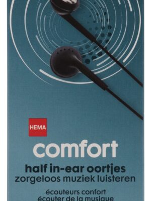 HEMA HEMA Oortelefoon Half In-ear Comfort Zwart