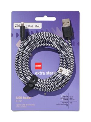 HEMA HEMA USB Laadkabel 8-pin 3m