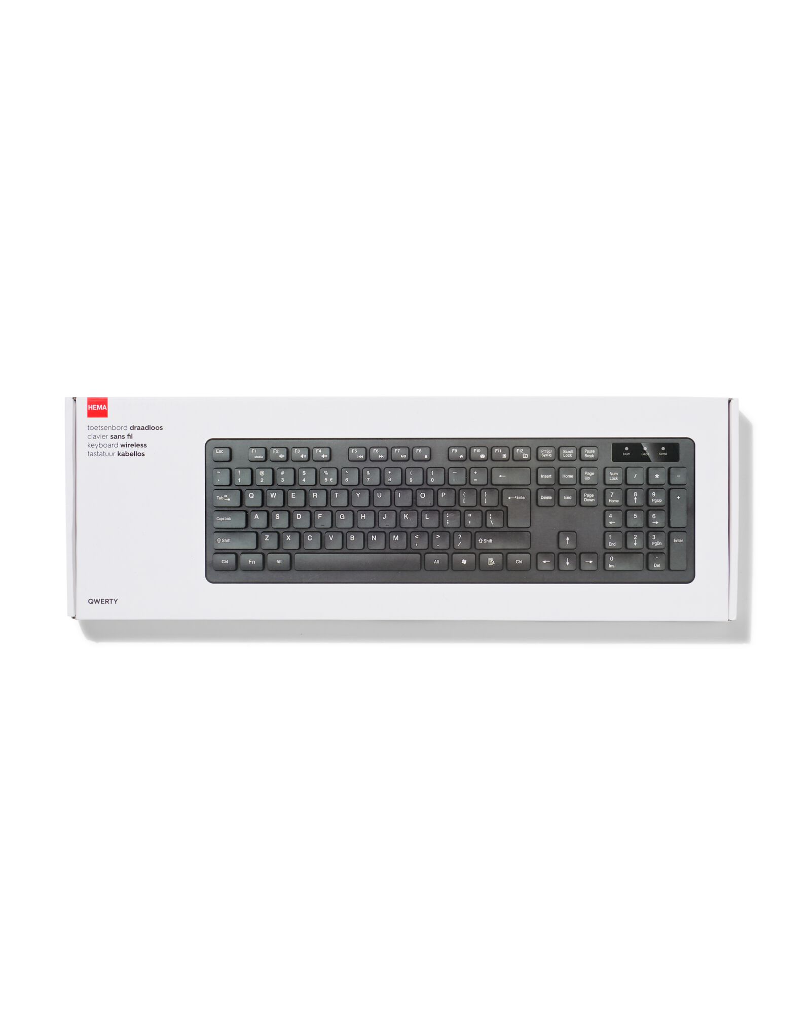 HEMA HEMA Qwerty Toetsenbord Draadloos Zwart 1 HEMA HEMA Qwerty Toetsenbord Draadloos Zwart