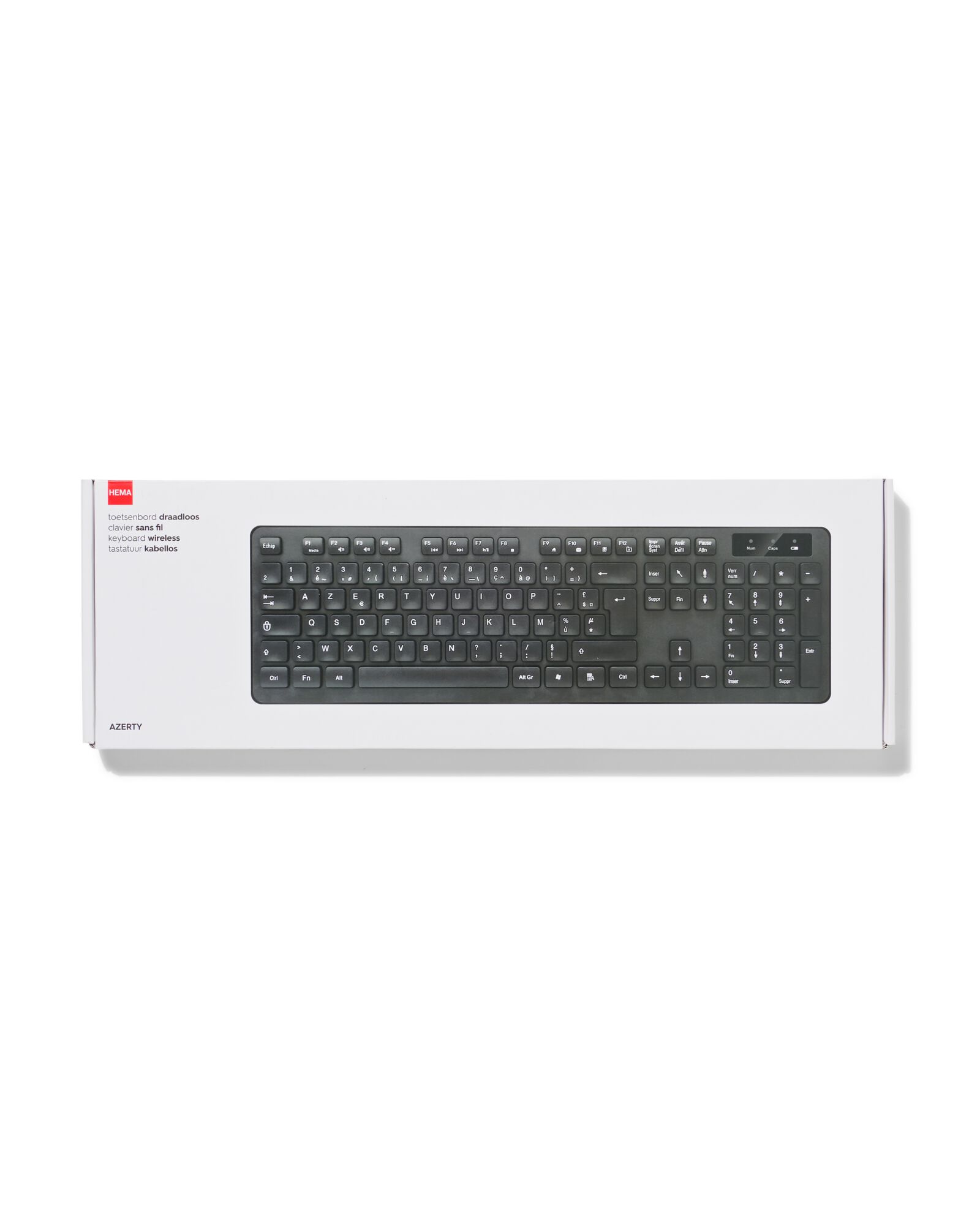 HEMA HEMA Azerty Toetsenbord Draadloos Zwart 1 HEMA HEMA Azerty Toetsenbord Draadloos Zwart
