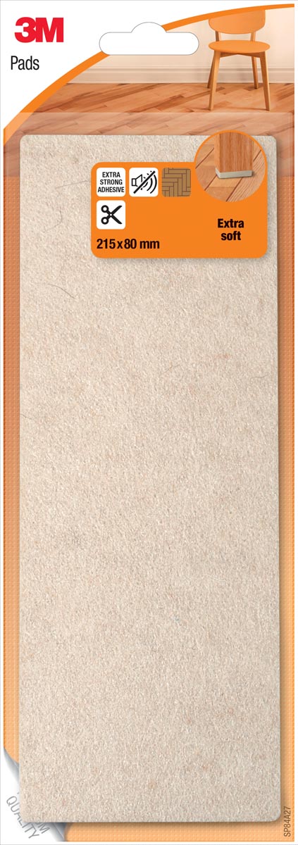 3M beschermende vloerpad, uit vilt, ft 21,5 x 8 cm 1 3M beschermende vloerpad, uit vilt, ft 21,5 x 8 cm