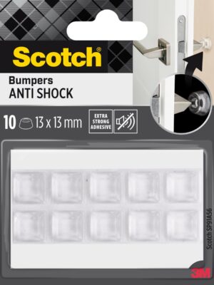 3M zelfklevende stootdoppen, ft 13 x 13 mm, transparant, blister van 10 stuks