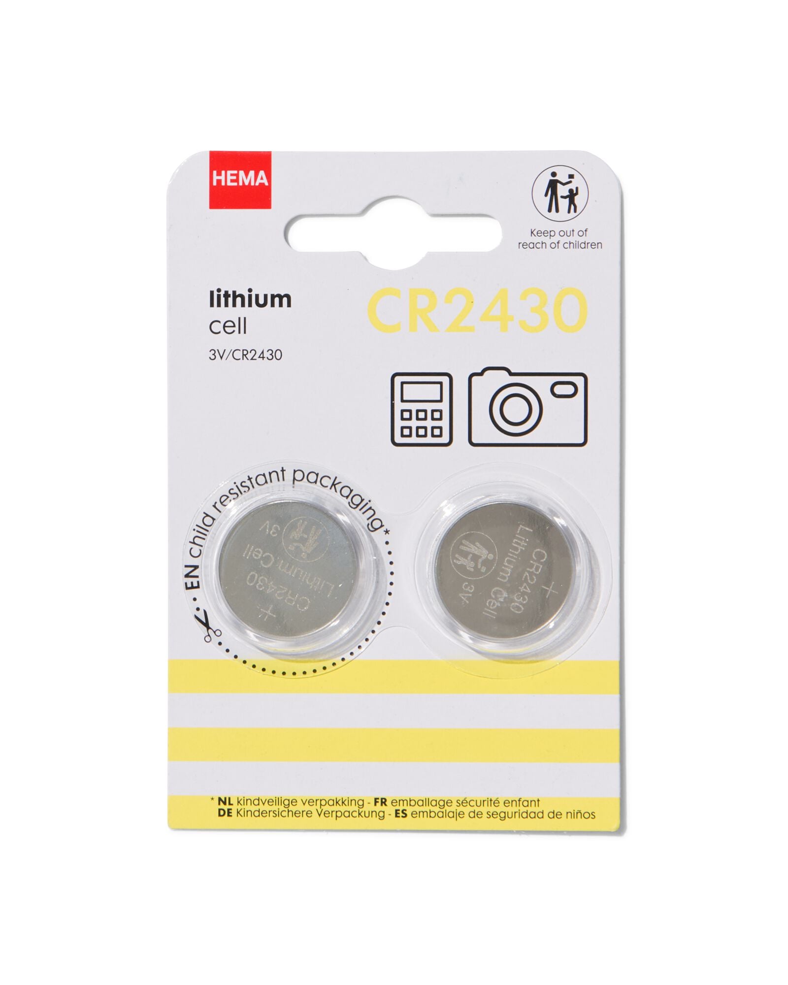 HEMA HEMA CR2430 Lithium Batterijen - 2 Stuks 1 HEMA HEMA CR2430 Lithium Batterijen - 2 Stuks