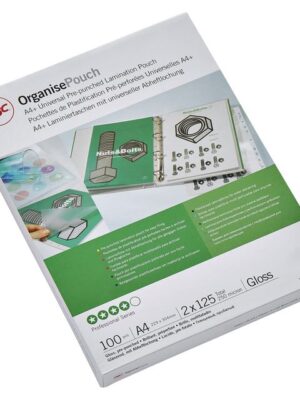 GBC Organise Lamineerhoezen A4+ 2x125 micron Glanzend (100)