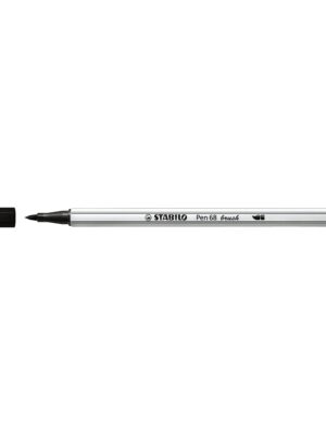 STABILO Pen 68 brush, premium brush viltstift, zwart, per stuk