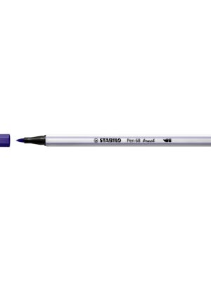 STABILO Pen 68 brush, premium brush viltstift, paars, per stuk