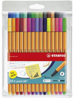 Fineliner stabilo point 88/30 f ass 30st