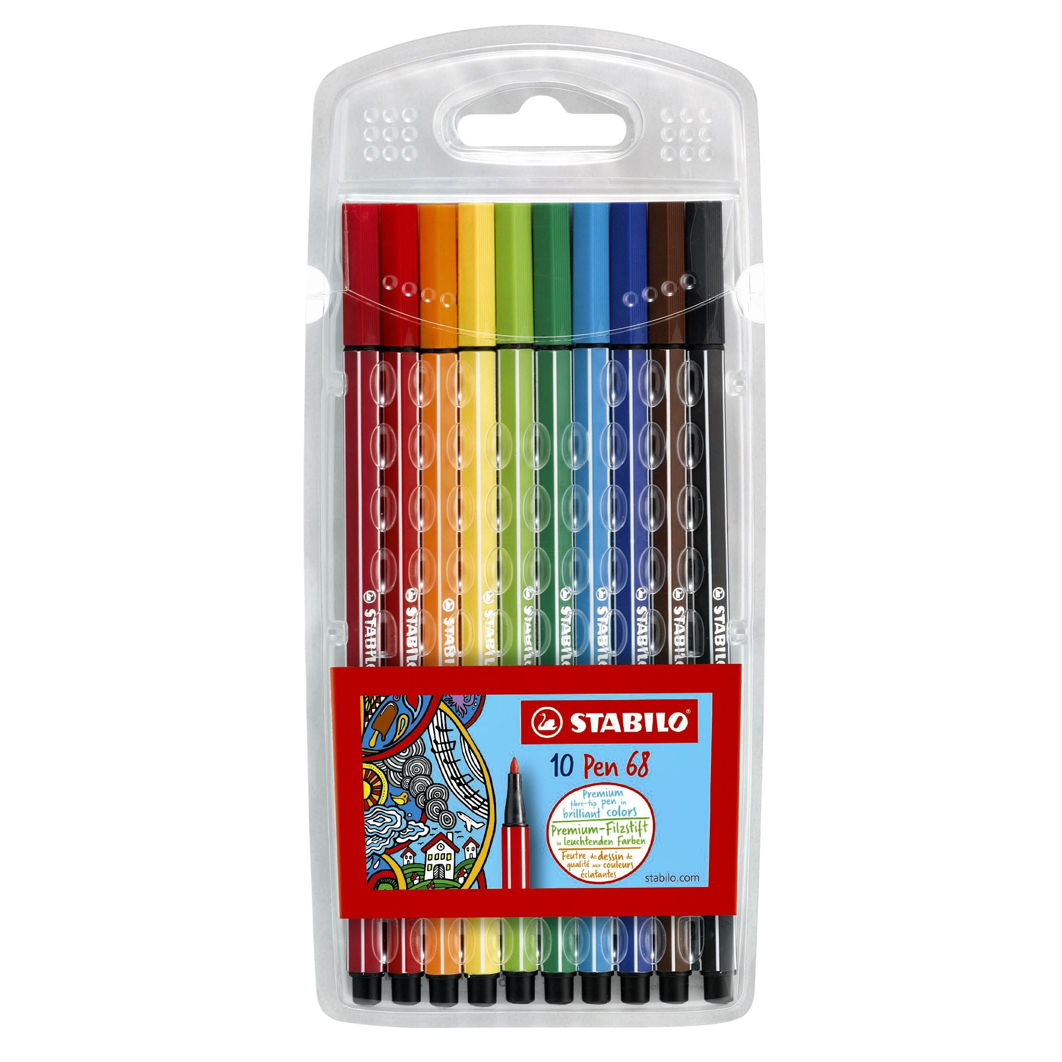Viltstift stabilo pen 68/10 m ass 10st | 10 stuks 1 Viltstift stabilo pen 68/10 m ass 10st | 10 stuks