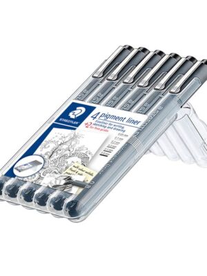 Fineliner staedtler pigment 308 ass schrijfbr zw