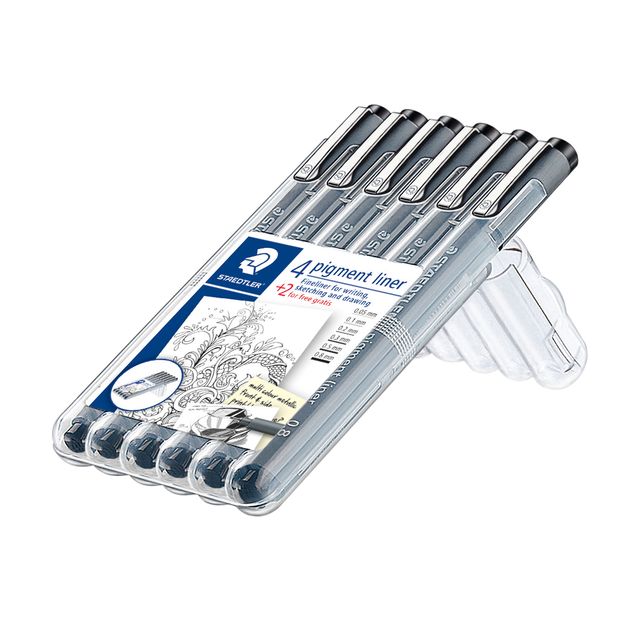 Fineliner staedtler pigment 308 ass schrijfbr zw 1 Fineliner staedtler pigment 308 ass schrijfbr zw