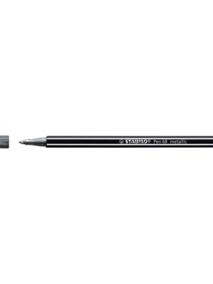 STABILO Pen 68 metallic, premium viltstift, zilver, per stuk