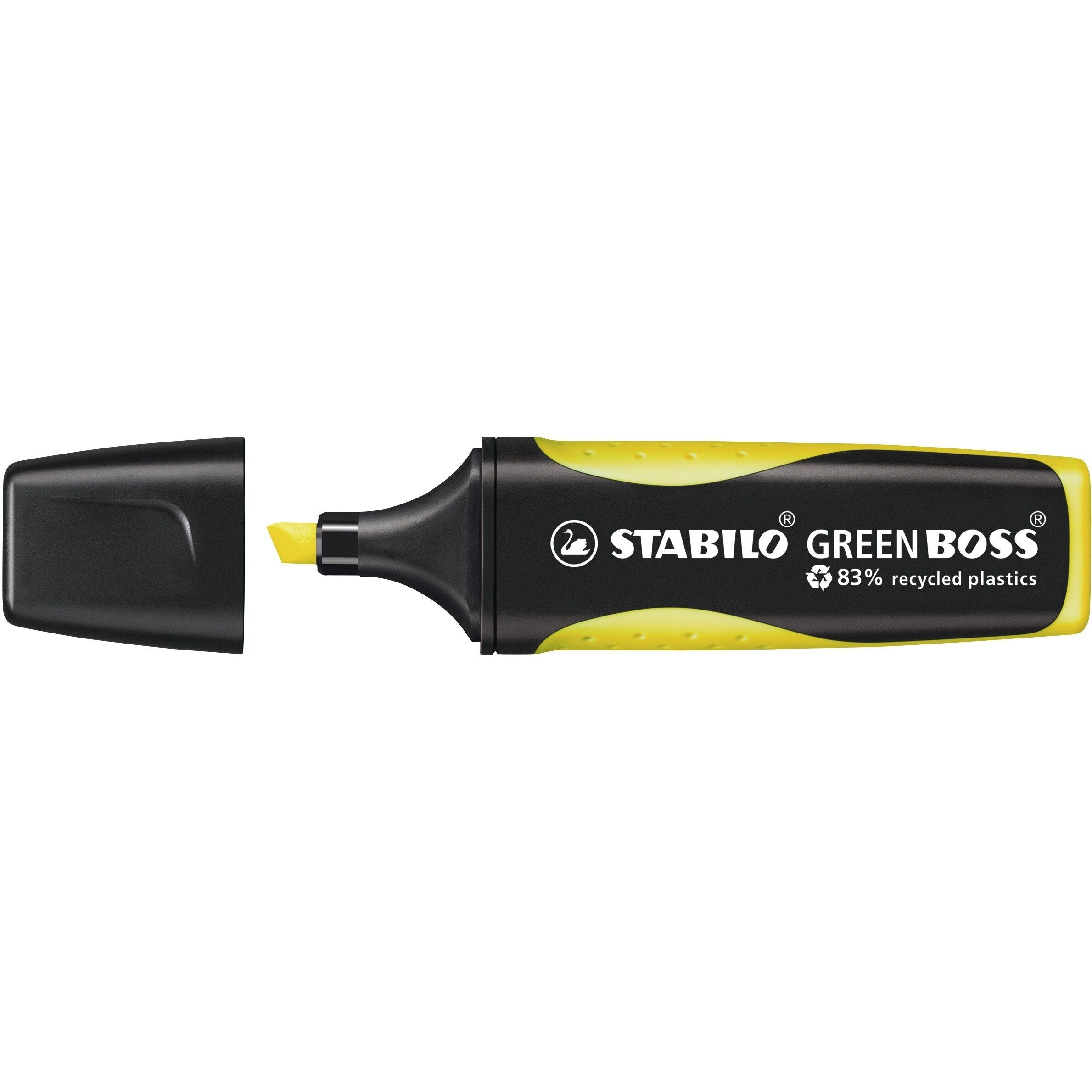 STABILO GREEN BOSS, milieuvriendelijke markeerstift, geel, per stuk 1 STABILO GREEN BOSS, milieuvriendelijke markeerstift, geel, per stuk