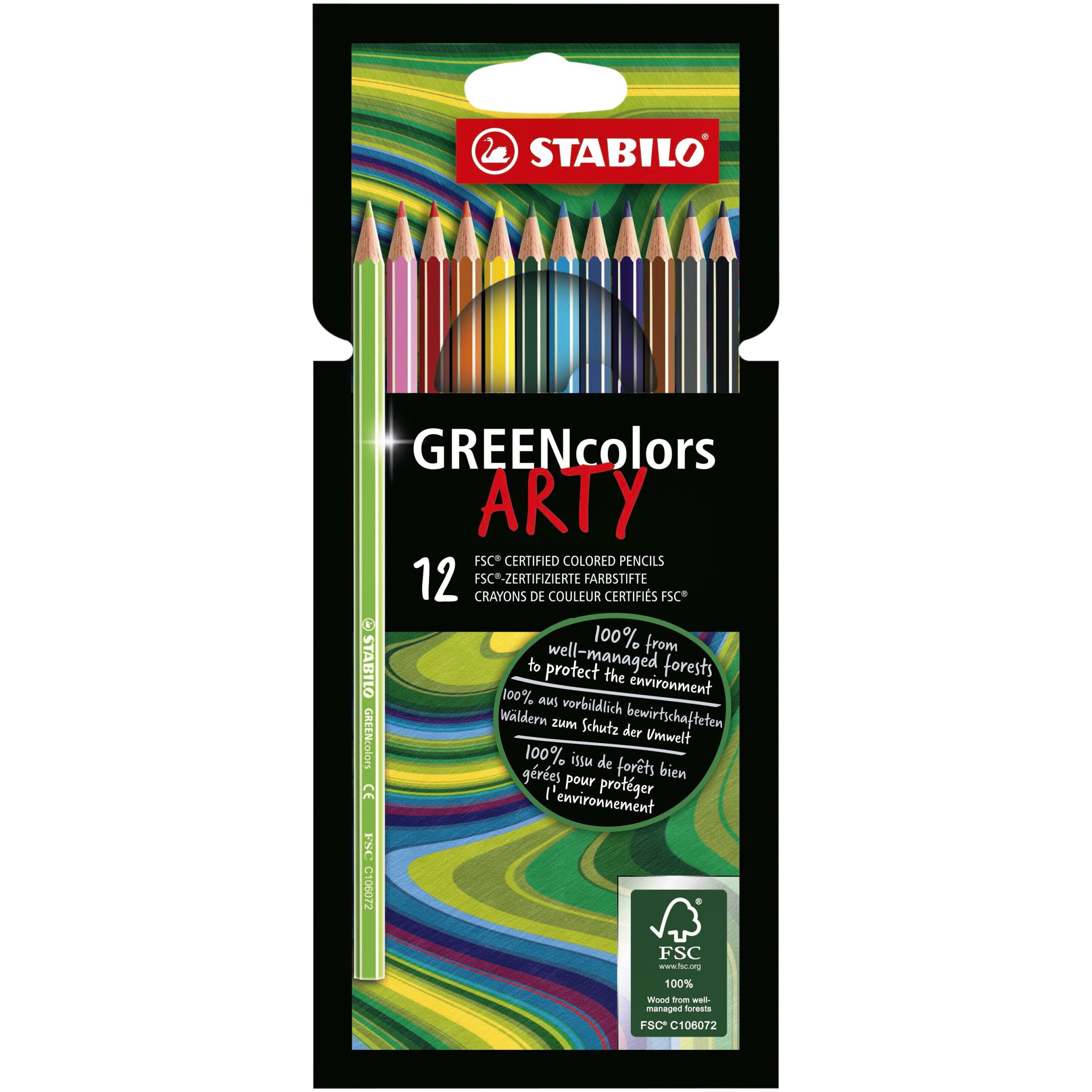 Kleurpotlood stabilo 6019 greencolors arty 12st | 6 stuks 1 Kleurpotlood stabilo 6019 greencolors arty 12st | 6 stuks