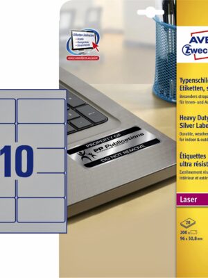 Etiket avery l6012-20 96x50.8mm zi 200st