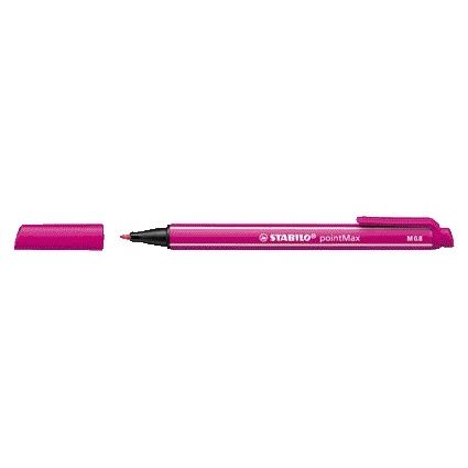 STABILO pointMax, hardtip fineliner 0.8 mm, roze, per stuk 1 STABILO pointMax, hardtip fineliner 0.8 mm, roze, per stuk