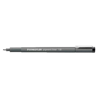 Fineliner staedtler pigment 308 1.0mm zwart 1 Fineliner staedtler pigment 308 1.0mm zwart