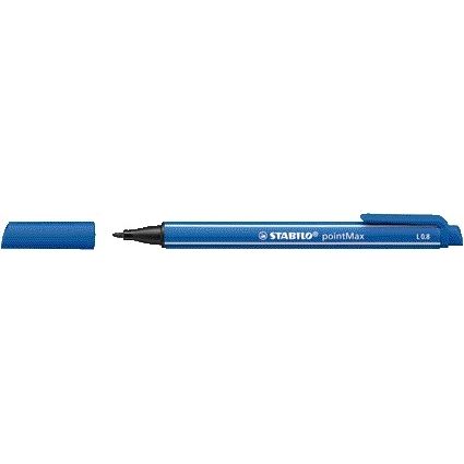 STABILO pointMax, hardtip fineliner 0.8 mm, ultramarine, per stuk 1 STABILO pointMax, hardtip fineliner 0.8 mm, ultramarine, per stuk