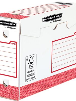 Bankers Box basic archiefdoos heavy duty, ft 9,5 x 24,5 x 33 cm, rood, pak van 20 stuks