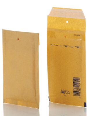 Bong AirPro luchtkussenenveloppen, ft 100 x 165 mm, met stripsluiting, doos van 200 stuks, bruin