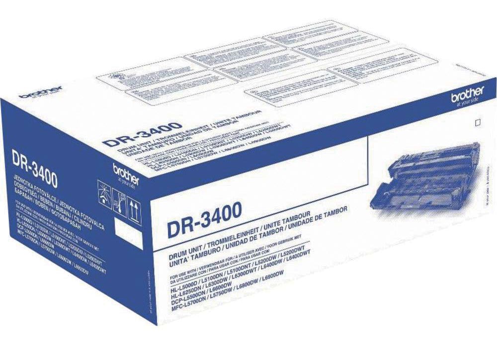 Brother drum, 50.000 pagina's, OEM DR-3400, zwart 1 Brother drum, 50.000 pagina's, OEM DR-3400, zwart