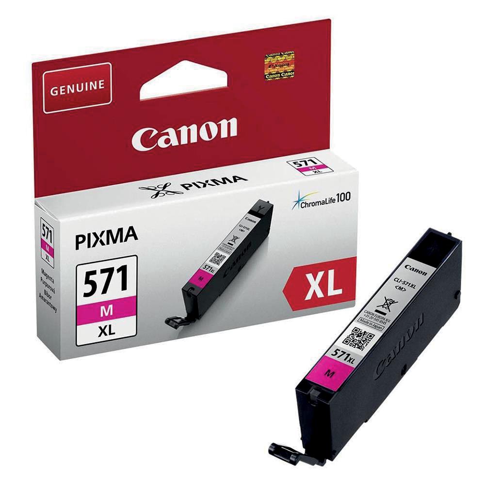 Canon inktcartridge CLI-571XL, 375 foto's, OEM 0333C001, magenta 1 Canon inktcartridge CLI-571XL, 375 foto's, OEM 0333C001, magenta
