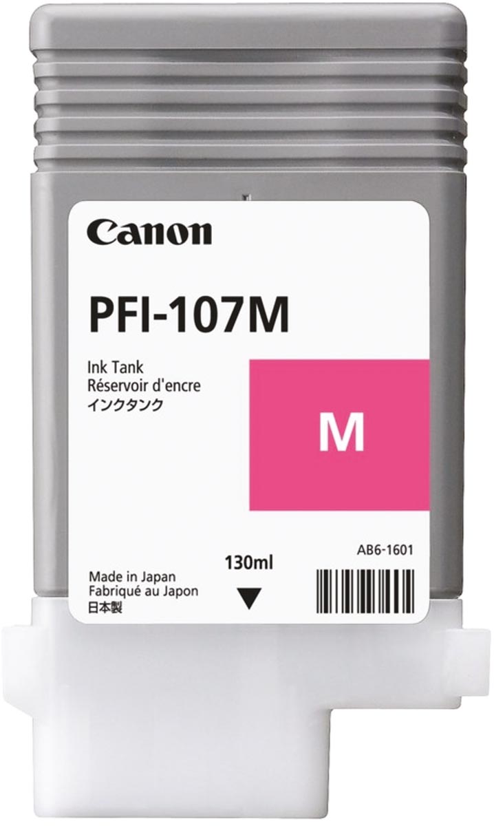 Canon inktcartridge PFI-107, 130 ml, OEM 6707B001, magenta 1 Canon inktcartridge PFI-107, 130 ml, OEM 6707B001, magenta