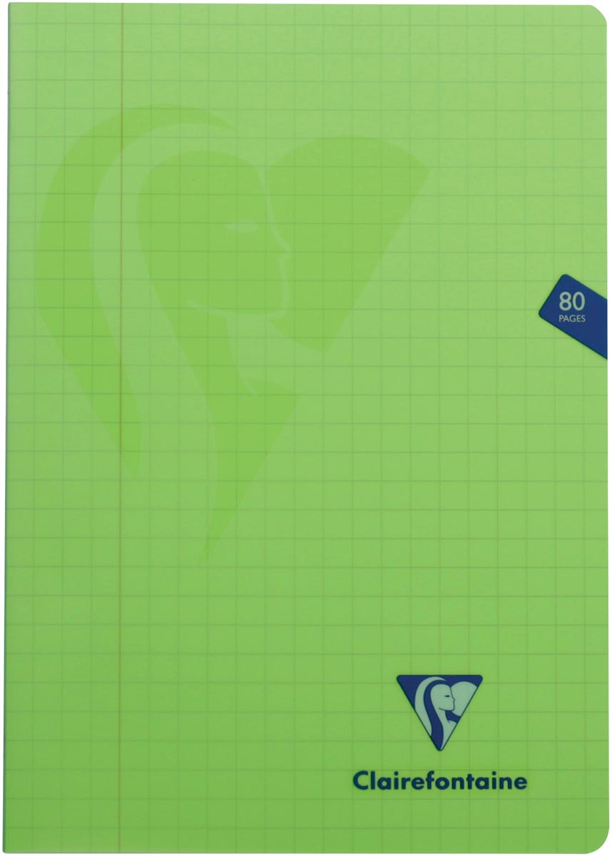 Clairefontaine schrift mimesys voor ft A4, 80 bladzijden, kaft in PP, geruit 10 mm, geassorteerde kleuren 1 Clairefontaine schrift mimesys voor ft A4, 80 bladzijden, kaft in PP, geruit 10 mm, geassorteerde kleuren
