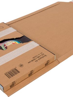 Cleverpack wikkelverpakking uit golfkarton, ft 215 x 305 x 20 / 80 mm, pak van 10 stuks