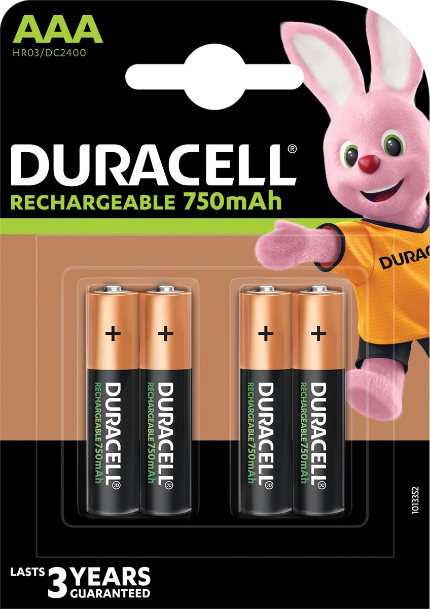 Duracell oplaadbare batterijen Recharge Plus AAA, blister van 4 stuks 1 Duracell oplaadbare batterijen Recharge Plus AAA, blister van 4 stuks