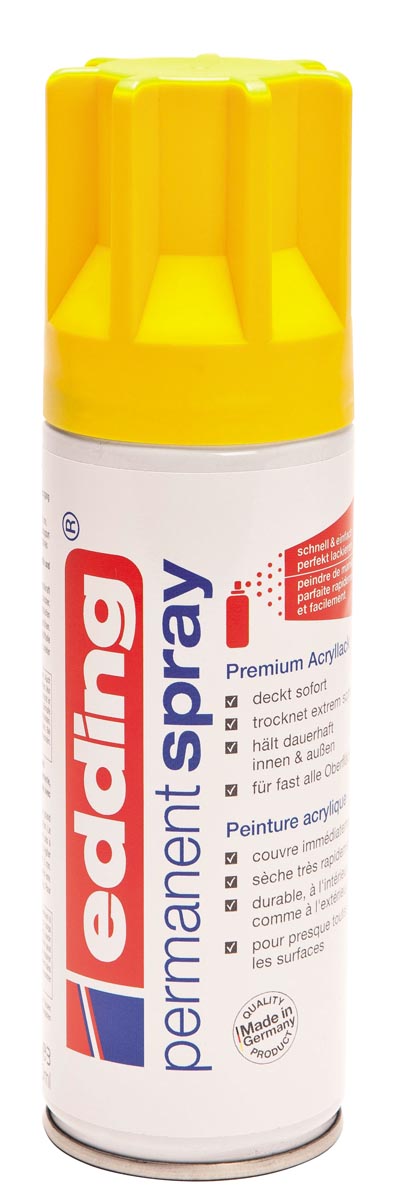 Edding permanent spray 5200, 200 ml, verkeersgeel mat 1 Edding permanent spray 5200, 200 ml, verkeersgeel mat