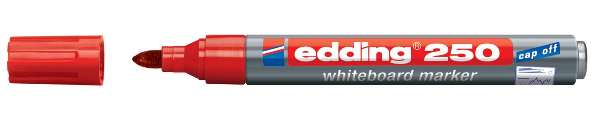 Edding whiteboardmarker e-250 rood 1 Edding whiteboardmarker e-250 rood