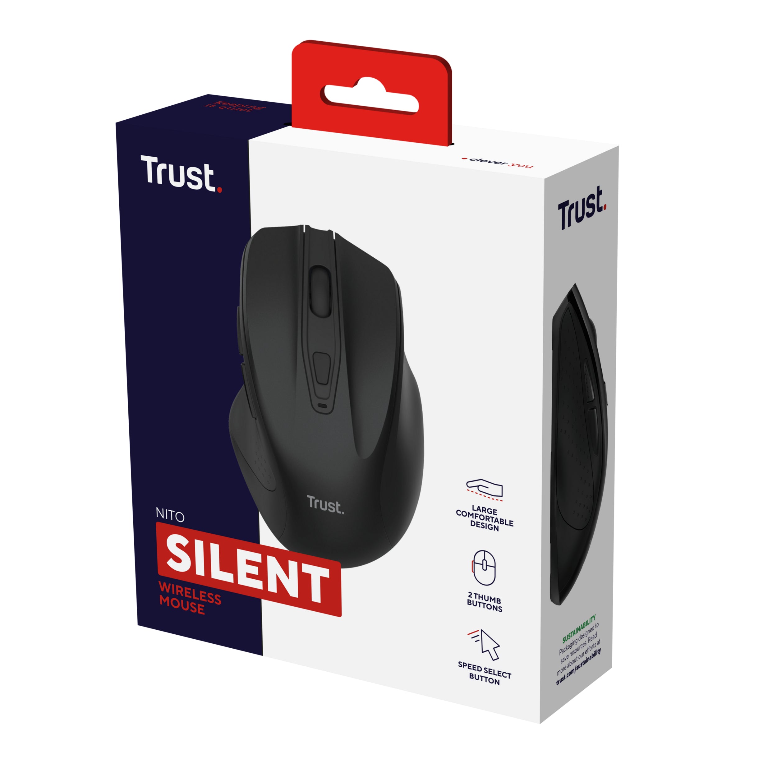 Trust Nito muis Universeel Rechtshandig RF Draadloos Optisch 2200 DPI 1 Trust Nito muis Universeel Rechtshandig RF Draadloos Optisch 2200 DPI
