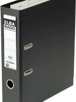 Elba Rado Plast ordner, zwart, rug van 8 cm
