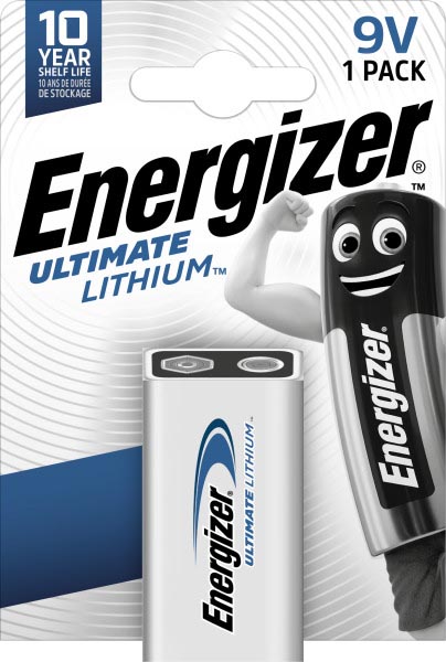 Energizer batterij Lithium 9V, op blister 1 Energizer batterij Lithium 9V, op blister