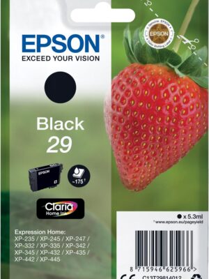 Epson inktcartridge 29, 175 pagina's, OEM C13T29814012, zwart