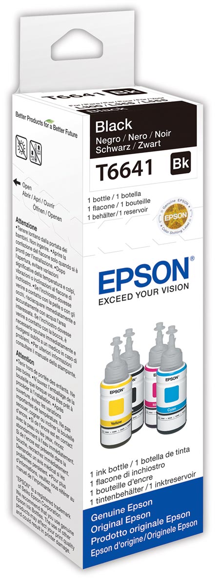 Epson inktfles T664, 4.500 pagina's, OEM C13T664140, zwart 1 Epson inktfles T664, 4.500 pagina's, OEM C13T664140, zwart