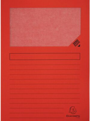 Exacompta L-map met venster Forever, pak van 100 stuks, rood