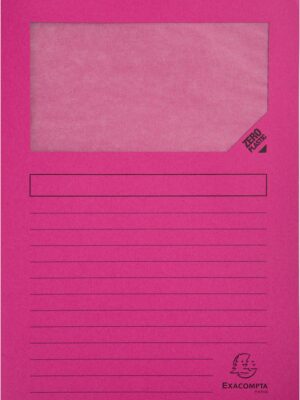Exacompta L-map met venster Forever, pak van 100 stuks, roze