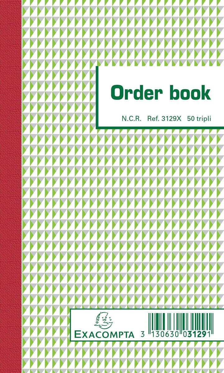 Exacompta orderbook, ft 17,5 x 10,5 cm, tripli (50 x 3 vel) 1 Exacompta orderbook, ft 17,5 x 10,5 cm, tripli (50 x 3 vel)